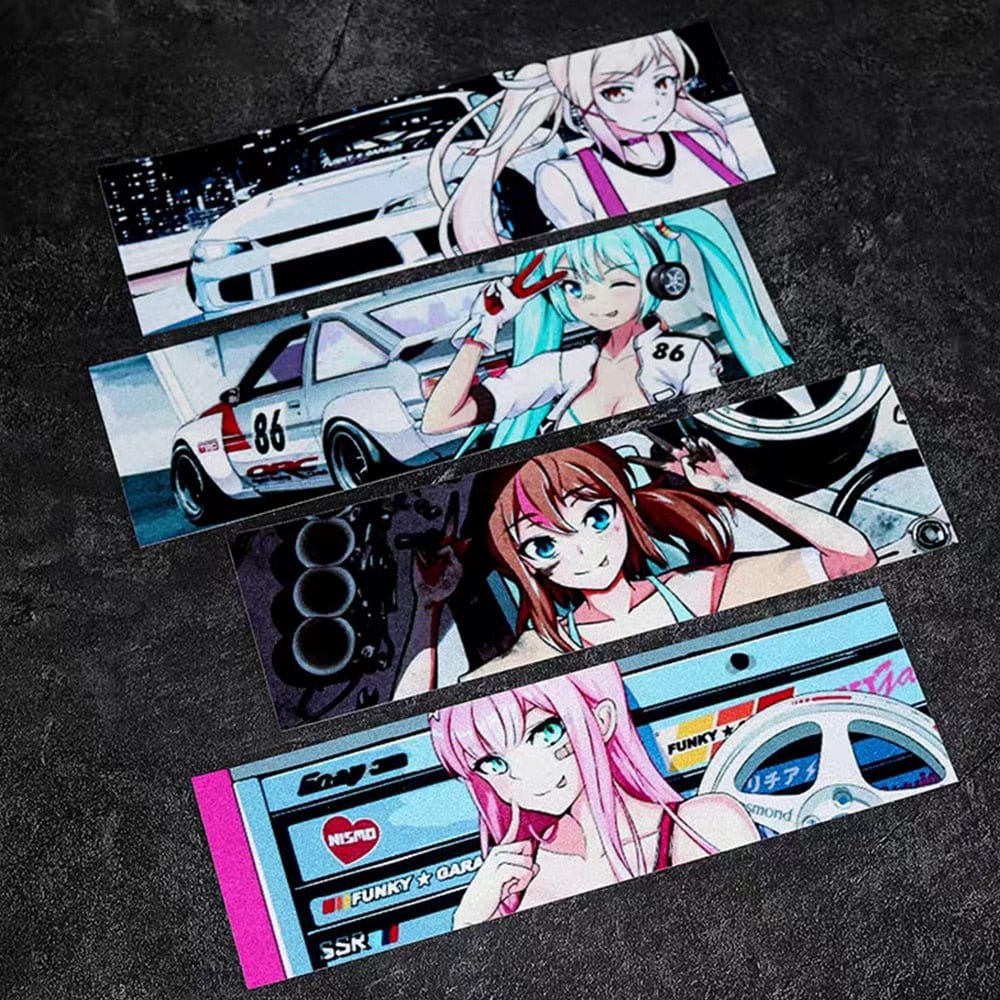 JDM car stickers-JDM Car Stickers Anime GIrl Cool Car Decals Car Decals JDM  Anime Sticker-StreetSamuraiz