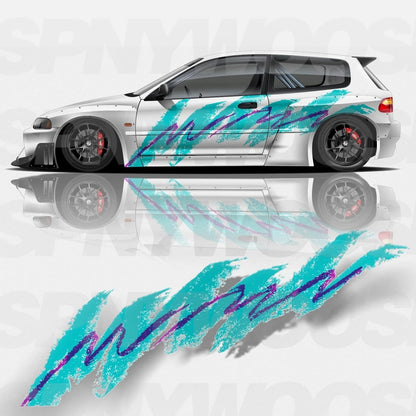 Vehicle Graphics - Car Graphic Stickers Car Side Decals Car Racing Stripes