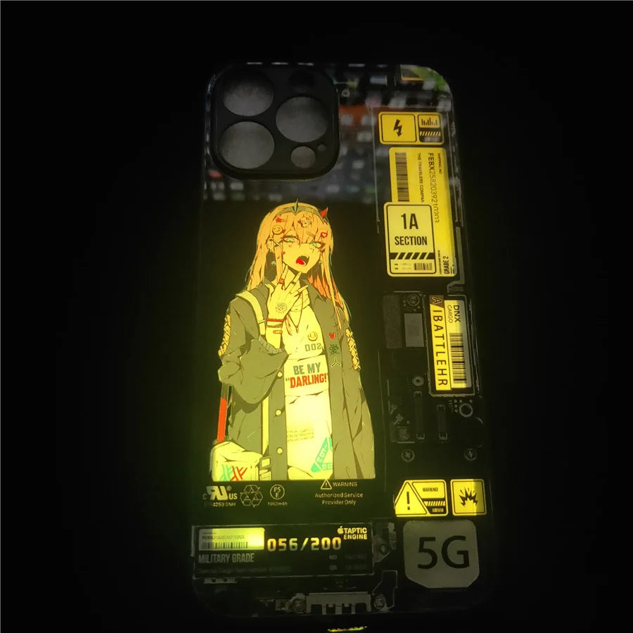 Anime Phone Case - Reactive Glowing IPhone Cases Anime Phone Cases Aesthetic Phone Cases