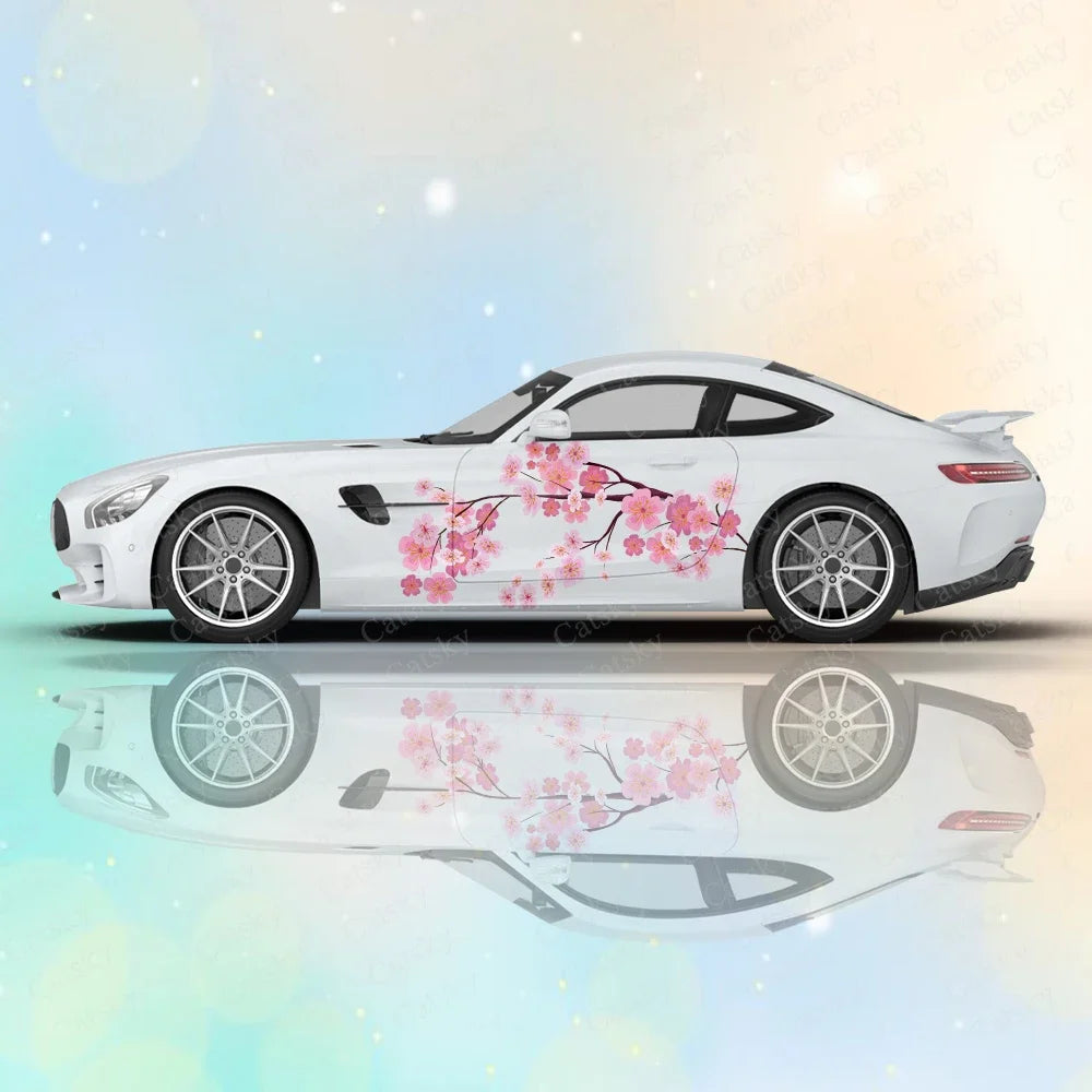 Universal Cherry Blossom Car Decal Sakura Cherry Blossom Livery JDM Livery-StreetSamuraiz