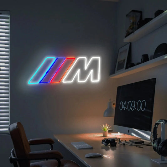 Upgrade your garage with a personalized BMW neon sign. Elevate your space with custom automotive neon lights. Shop now for unique garage signs that add flair to your domain