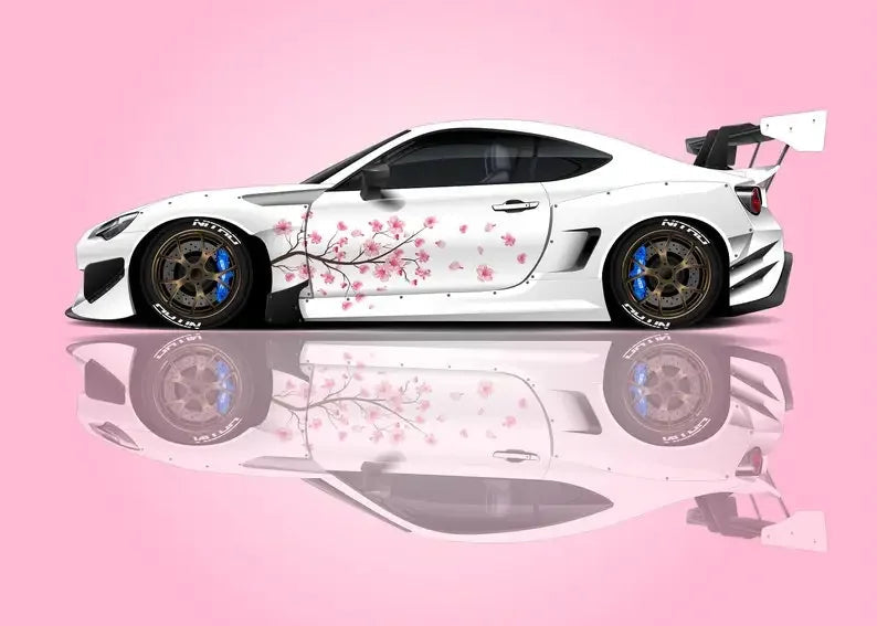 Universal Cherry Blossom Car Decal Sakura Cherry Blossom Livery JDM Livery-StreetSamuraiz