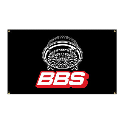 BBS Wheels Logo Car Flag Banner Car Brand Symbols Car Logo Flags 3x5 ft-StreetSamuraiz