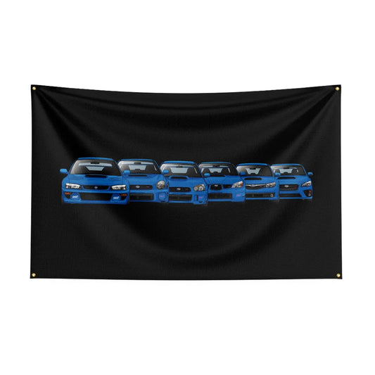 WRX Generations Car Room Subaru WRX Genration JDM Flag 3x5 ft Car Flag-StreetSamuraiz