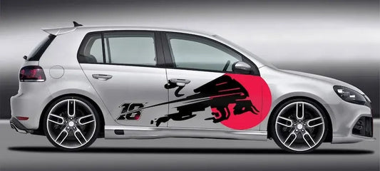 Vehicle Graphics - Red Bull Sticker Red Bull Livery Vehicle Graphics Car Side Stickers