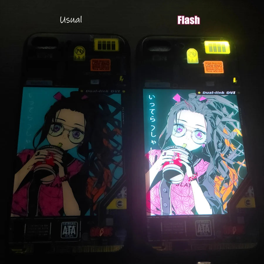 Anime Phone Case - Reactive Glowing IPhone Cases Anime Phone Cases Aesthetic Phone Cases