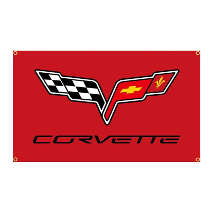 Corvette Logo Corvette Racing Car Brand Signs Car Logo Flags 3x5 ft-StreetSamuraiz