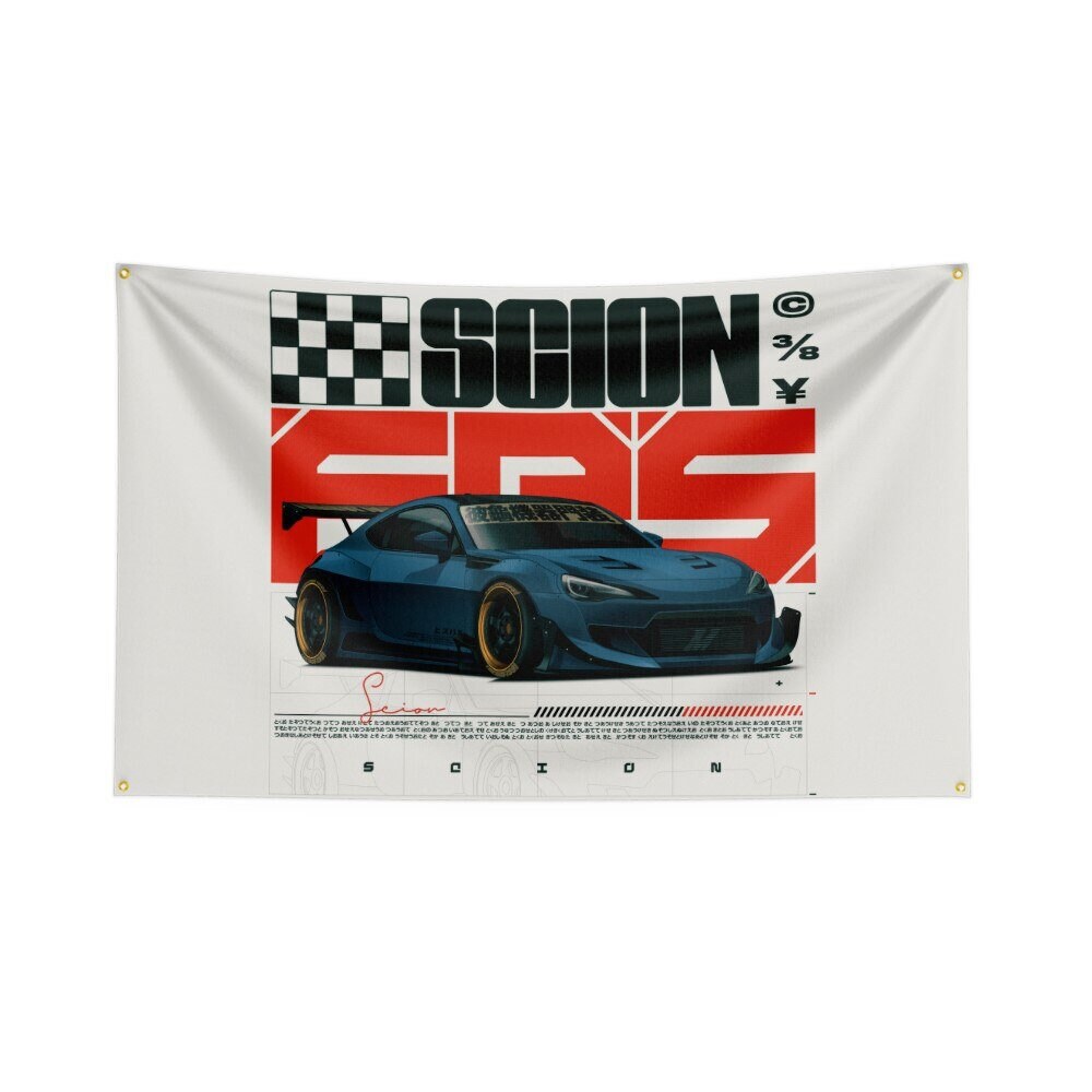 Automotive Flags Porsche Flag 911 GT3 RS Mazda RX7 Scion FRS Car Room 3x5 ft-StreetSamuraiz