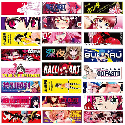 JDM Sticker Pack 48 Anime Girls Stickers Pack JDM Car Lewd Anime Stickers-StreetSamuraiz