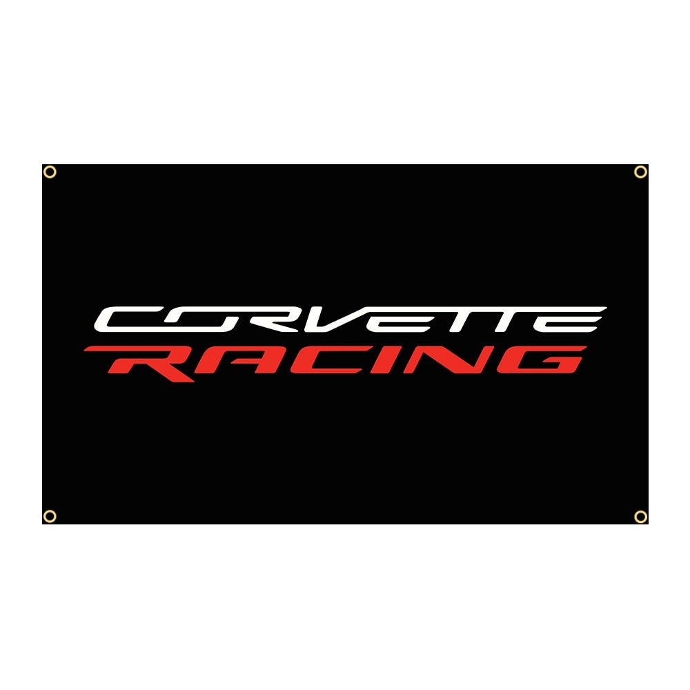 Corvette Logo Corvette Racing Car Brand Signs Car Logo Flags 3x5 ft-StreetSamuraiz