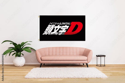 Initial D Poster JDM Flags Inital D Art Car Flag Automotive Banner Design 3x5 ft-StreetSamuraiz