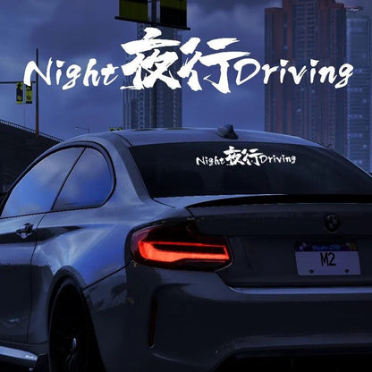 Windshield Banner Night Driving Car Decal Windshield Banner JDM Windshield Decals-StreetSamuraiz