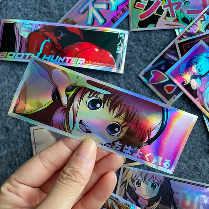 Slap Stickers Anime JDM Stickers for Car Lewd Anime Sticker Hentai Squad Stickers Holographic Anime Stickers-StreetSamuraiz
