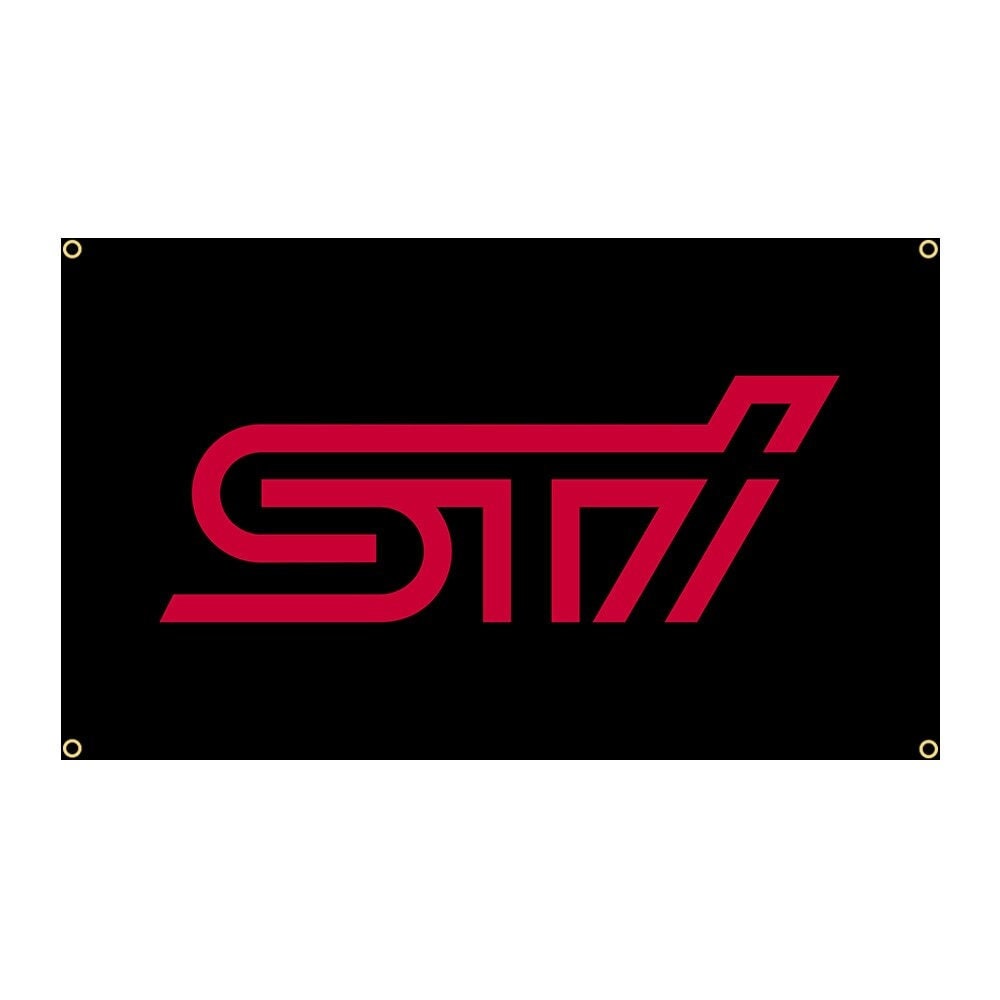 Subaru STI Logo Subaru Flag 3x5 ft STI Banner JDM Flags Car Room-StreetSamuraiz