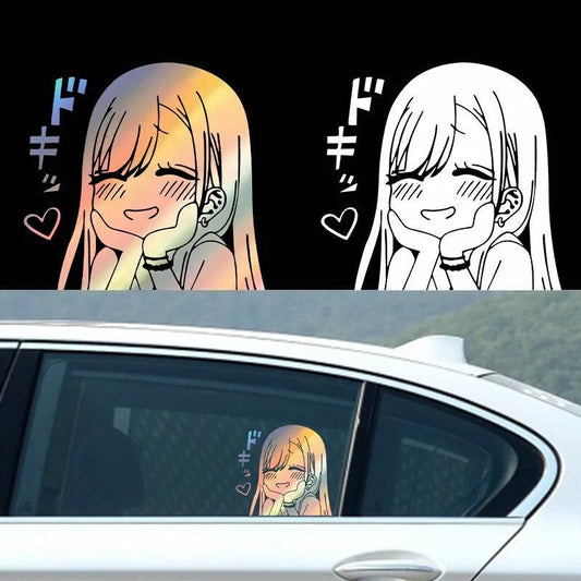 Anime Sticker Cute Car Sticker Anime Girl Decal Anime Car Decals-StreetSamuraiz
