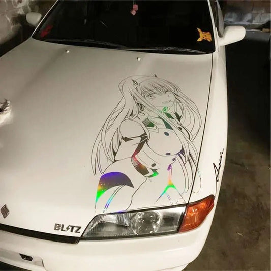 Anime Decals Car Zero Two Sticker Itasha Anime Car Wrap Anime Car Decals-StreetSamuraiz